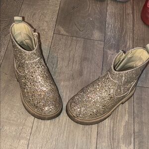 Cat & Jack Glittery Gold Kids Boots